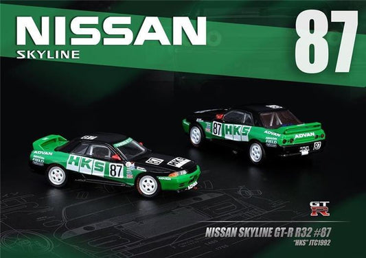 1:64 Nissan Skyline R32 GTR Gr. A #87 HKS 1992 Group A model car - JDM Global Warehouse