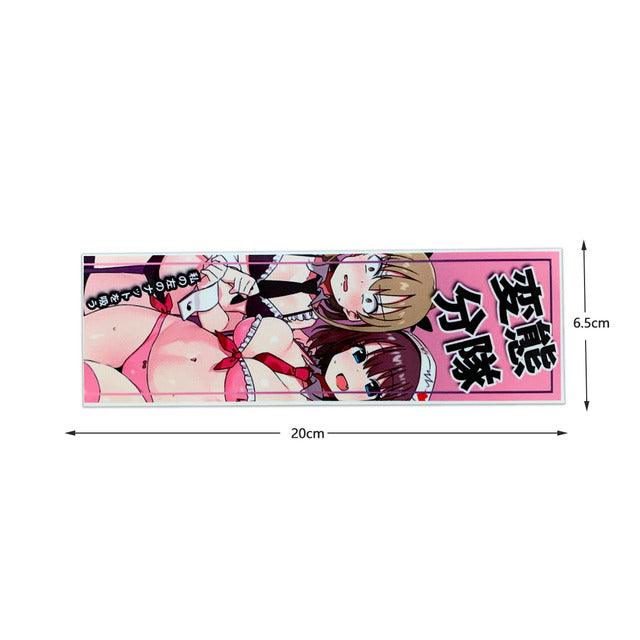 Reflective JDM anime girl sticker - 20cm long - JDM Global Warehouse