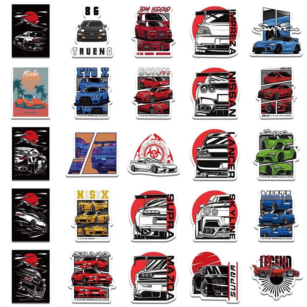 30 & 50 piece JDM Car Sticker Pack – JDM Global Warehouse