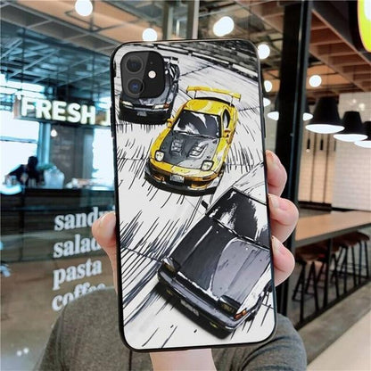 AE86 vs FD3S manga style phone case for iPhone - JDM Global Warehouse