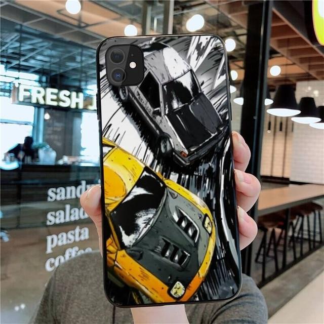 AE86 vs FD3S manga style phone case for iPhone - JDM Global Warehouse