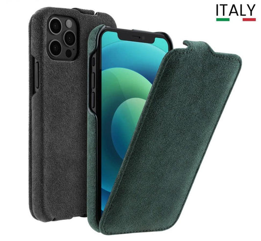 Alcantara flip cover case for iPhone 12 - JDM Global Warehouse