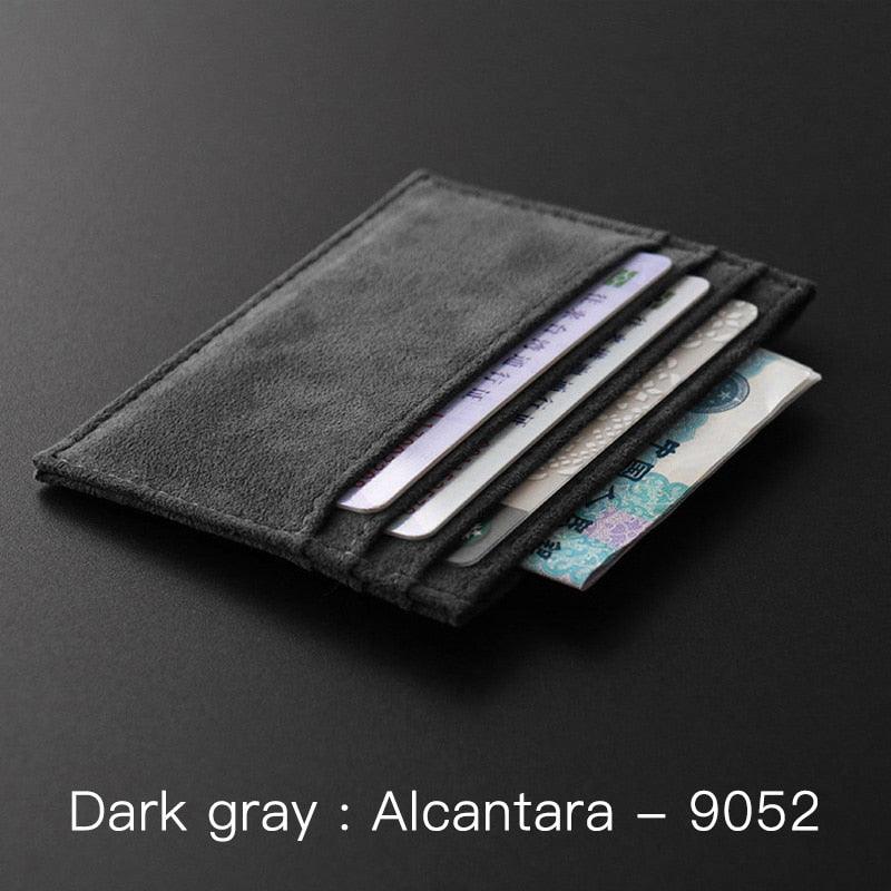 Alcantara slim card holder - JDM Global Warehouse