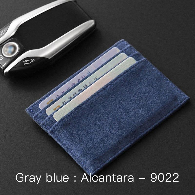 Alcantara slim card holder - JDM Global Warehouse