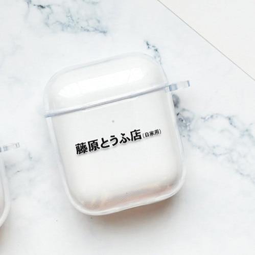Fujiwara Tofu Shop clear case for Airpods, optional jet tag - JDM Global Warehouse