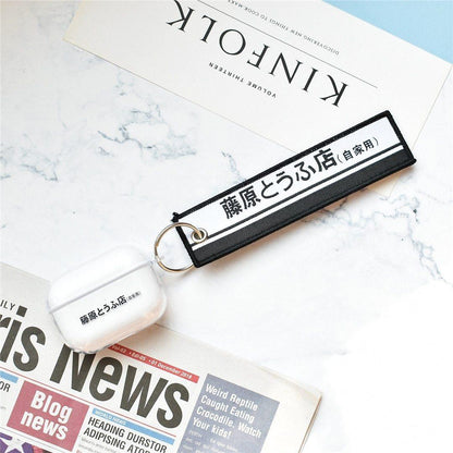 Fujiwara Tofu Shop clear case for Airpods, optional jet tag - JDM Global Warehouse
