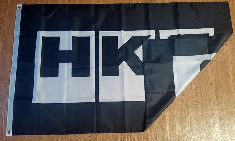 HKS black banner / flag 2ft*3ft (60*90cm) 3ft*5ft (90*150cm) - JDM Global Warehouse