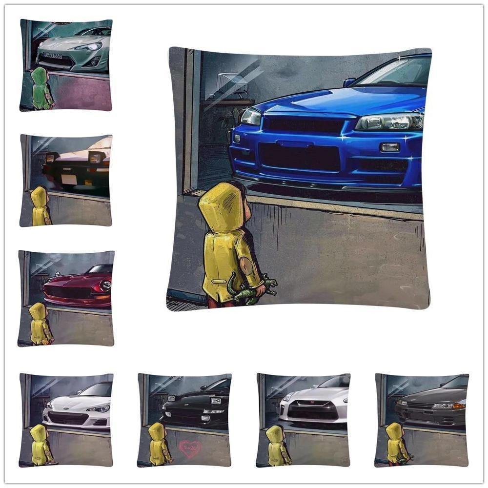 JDM Dream Car cushion cover 45X45cm - 12 styles! - JDM Global Warehouse