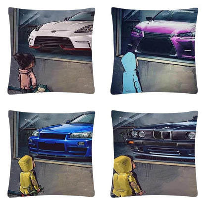 JDM Dream Car cushion cover 45X45cm - 12 styles! - JDM Global Warehouse