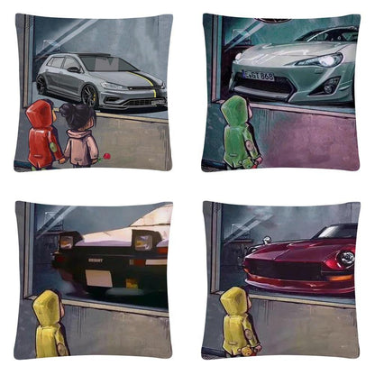 JDM Dream Car cushion cover 45X45cm - 12 styles! - JDM Global Warehouse