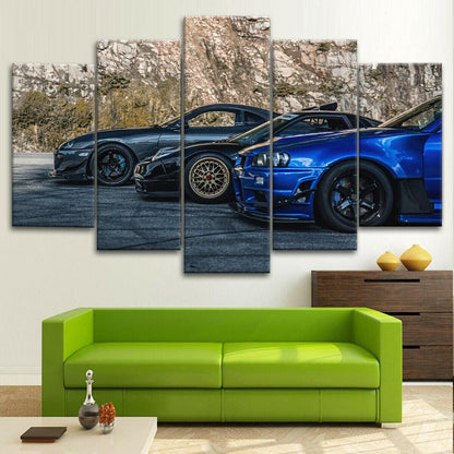 JDM Holy Trinity profiles - 5 piece wall art canvas print - JDM Global Warehouse