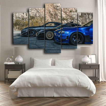 JDM Holy Trinity profiles - 5 piece wall art canvas print - JDM Global Warehouse