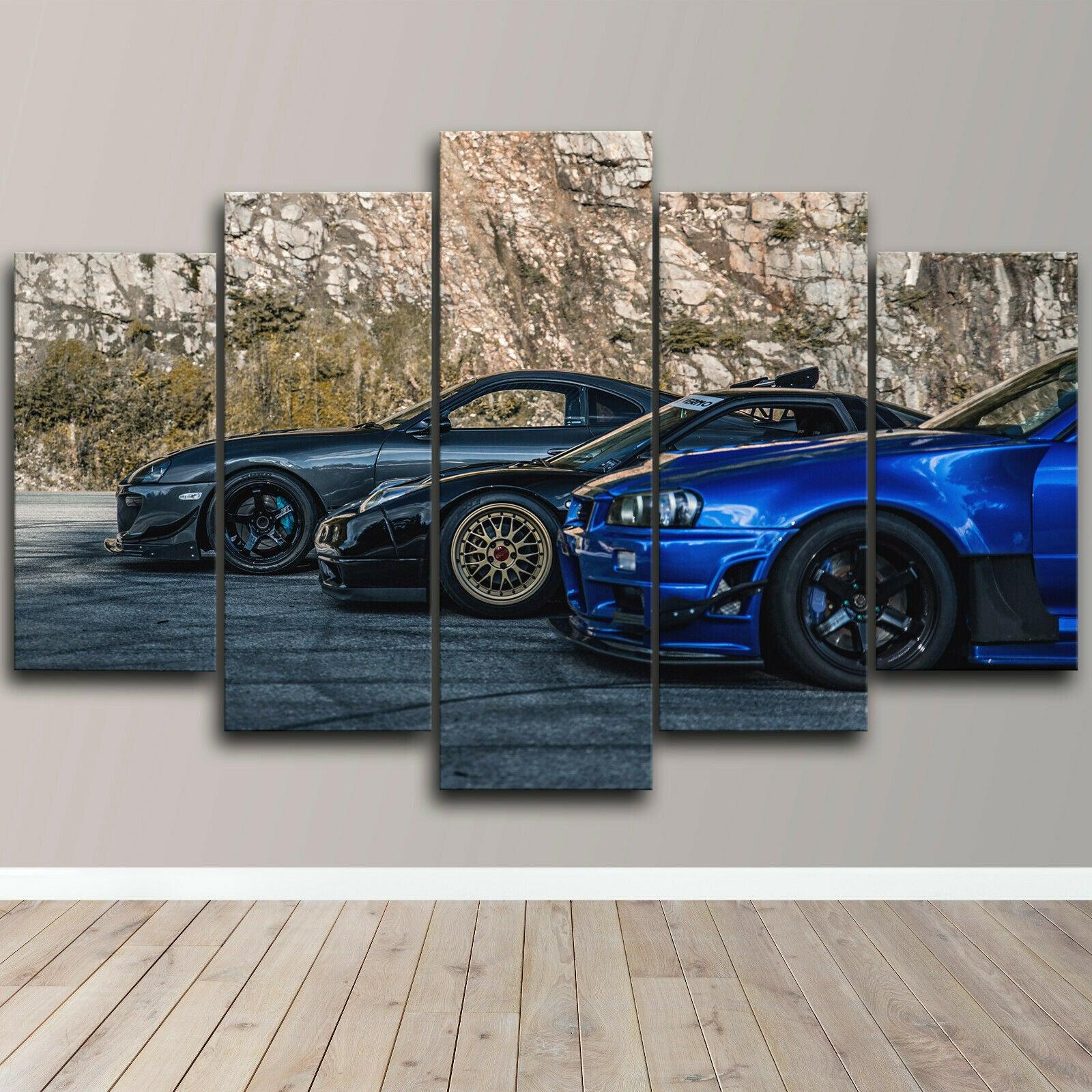 JDM Holy Trinity profiles - 5 piece wall art canvas print - JDM Global Warehouse