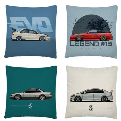 JDM Legends Linen Cushion Cover 45 x 45cm - 16 styles! - JDM Global Warehouse