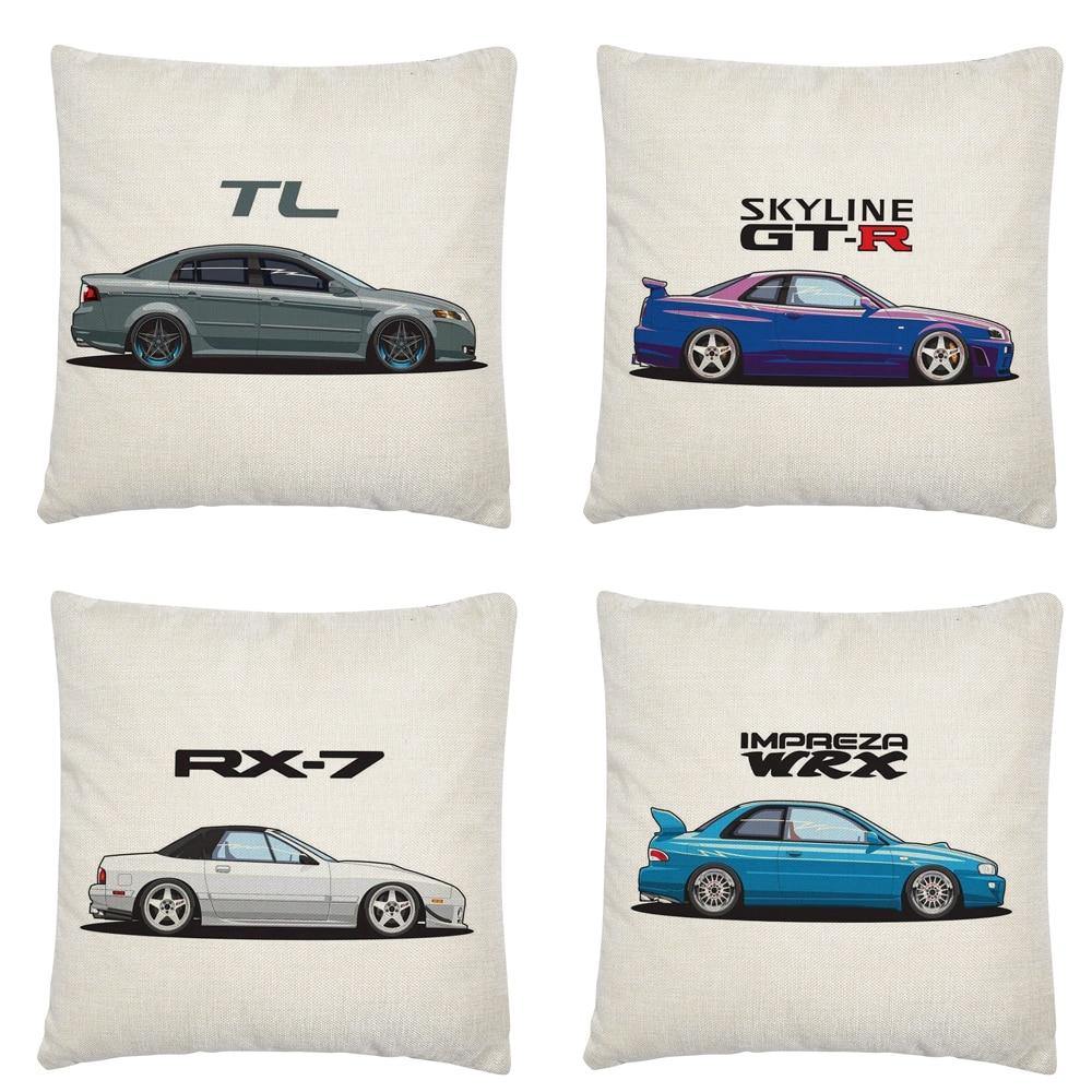 JDM Legends Linen Cushion Cover 45 x 45cm - 16 styles! - JDM Global Warehouse