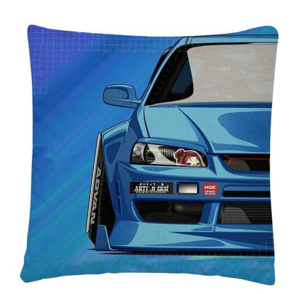 JDM Sports Car half side cushion cover 45 x 45cm - over 20 styles! - JDM Global Warehouse