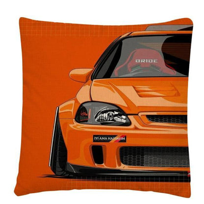 JDM Sports Car half side cushion cover 45 x 45cm - over 20 styles! - JDM Global Warehouse