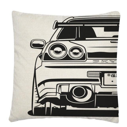 JDM Sports Car half side cushion cover 45 x 45cm - over 20 styles! - JDM Global Warehouse