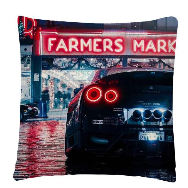 JDM Sports Car half side cushion cover 45 x 45cm - over 20 styles! - JDM Global Warehouse