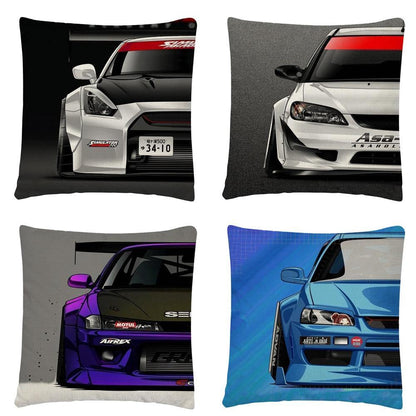 JDM Sports Car half side cushion cover 45 x 45cm - over 20 styles! - JDM Global Warehouse