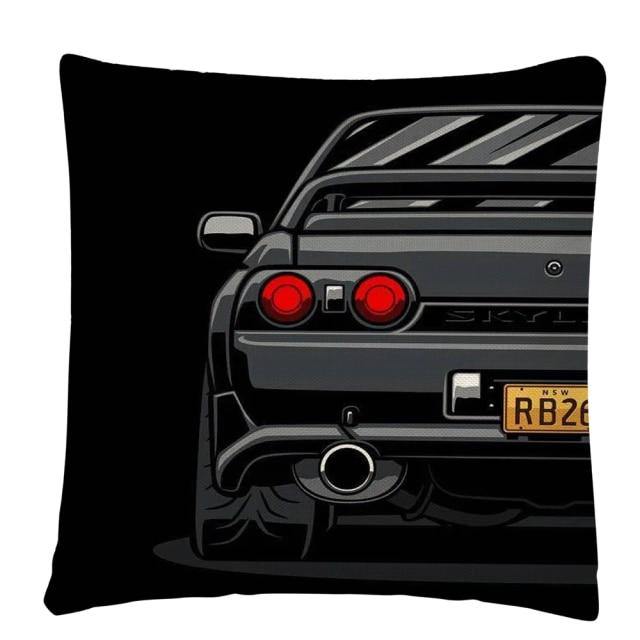 JDM Sports Car half side cushion cover 45 x 45cm - over 20 styles! - JDM Global Warehouse