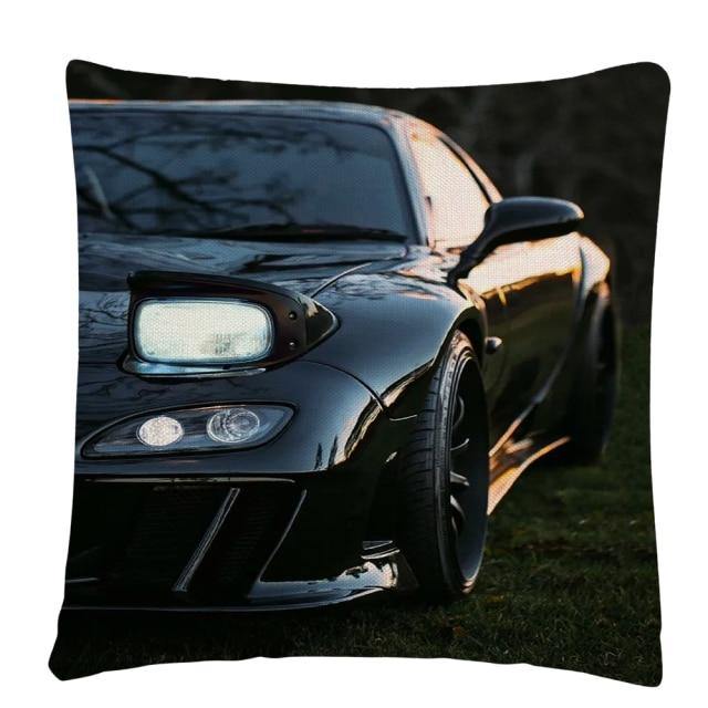 JDM Sports Car half side cushion cover 45 x 45cm - over 20 styles! - JDM Global Warehouse