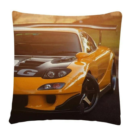 JDM Sports Car half side cushion cover 45 x 45cm - over 20 styles! - JDM Global Warehouse