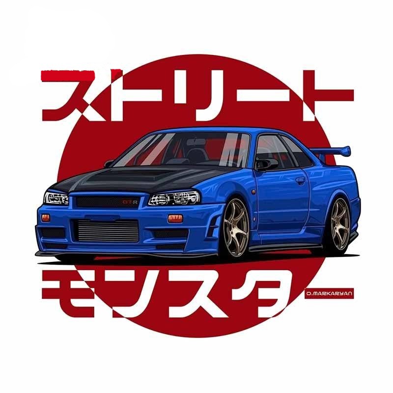 Large 13cm x 11.3cm JDM vinyl stickers - JDM Global Warehouse