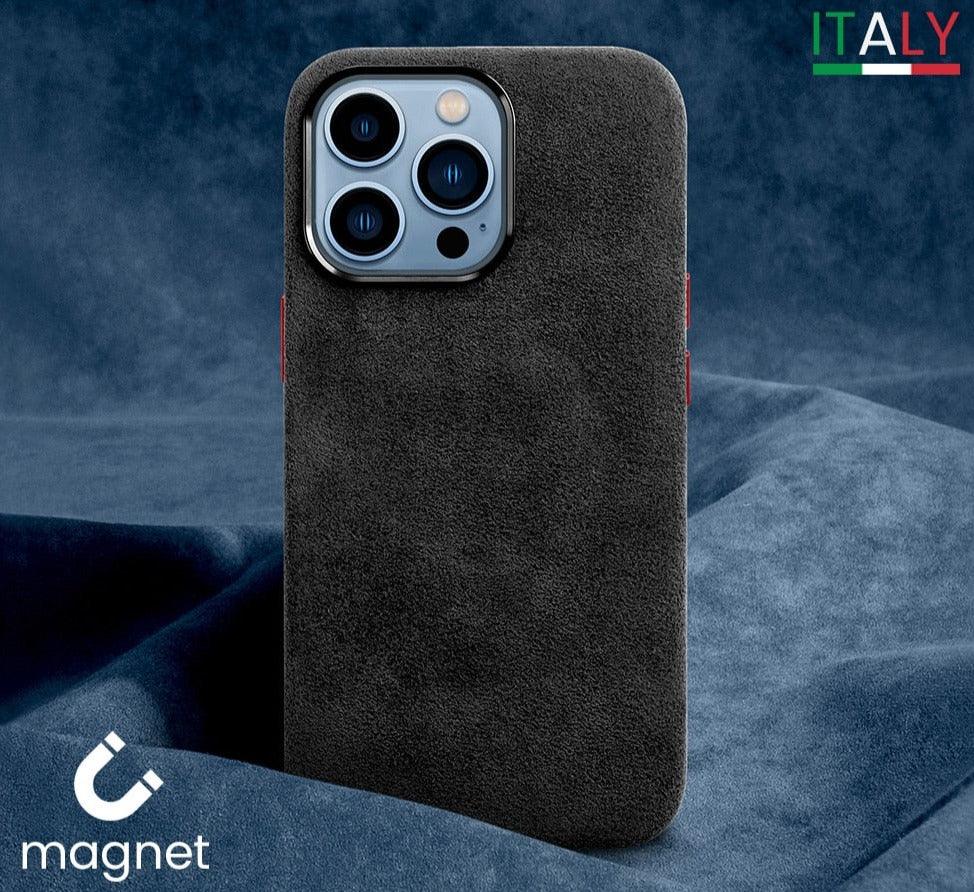 Magnetic Alcantara case for iPhone - JDM Global Warehouse