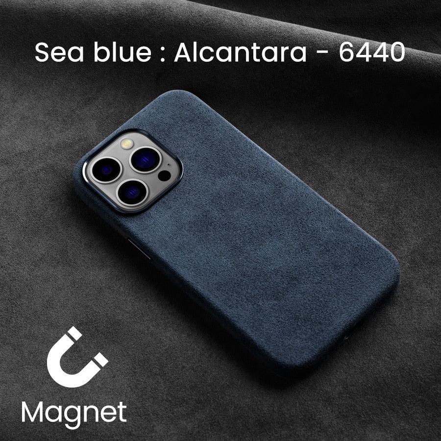 Magnetic Alcantara case for iPhone - JDM Global Warehouse