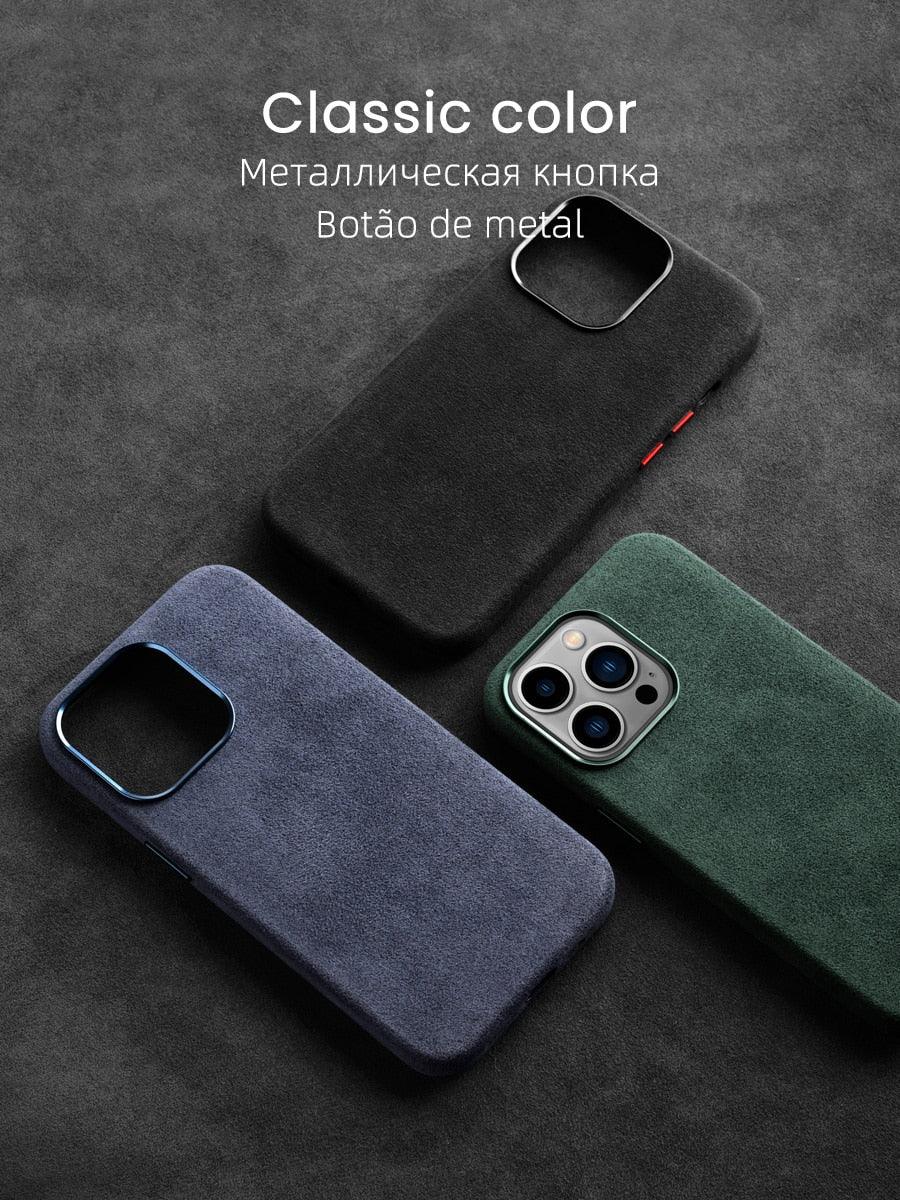 Magnetic Alcantara case for iPhone - JDM Global Warehouse