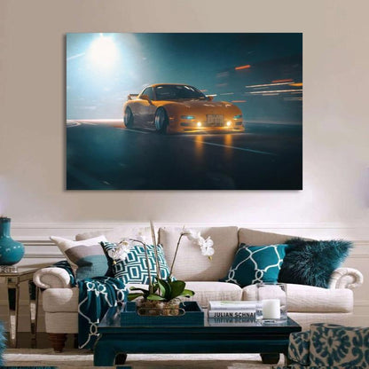 Mazda FD3S RX7 canvas wall art - JDM Global Warehouse