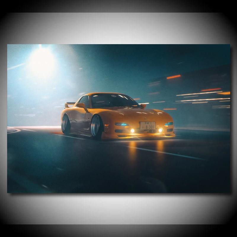 Mazda FD3S RX7 canvas wall art - JDM Global Warehouse