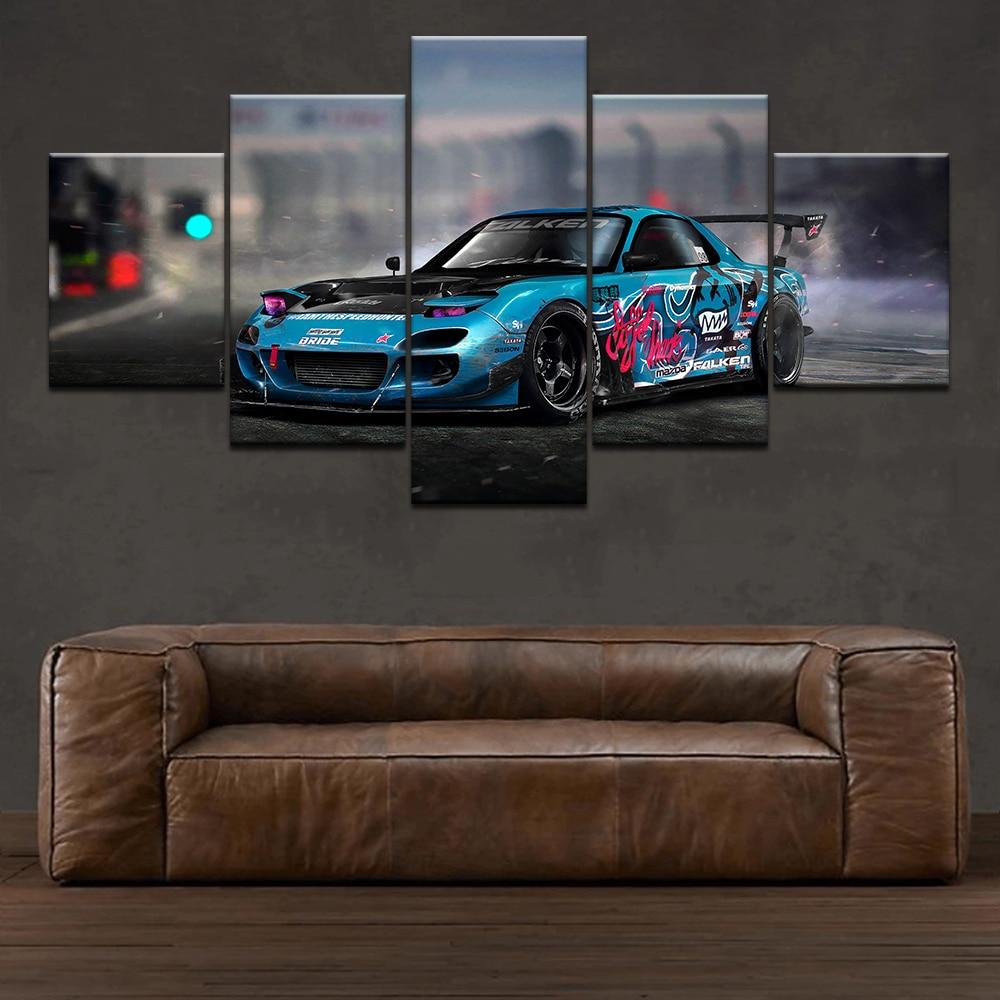 Mazda RX7 FD3S drift car canvas wall art - JDM Global Warehouse