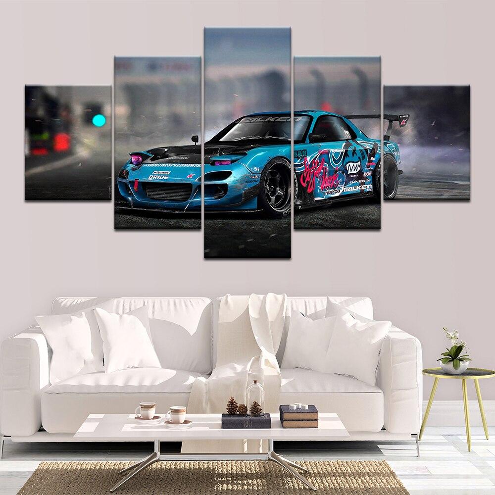 Mazda RX7 FD3S drift car canvas wall art - JDM Global Warehouse