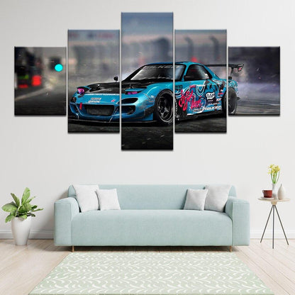 Mazda RX7 FD3S drift car canvas wall art - JDM Global Warehouse