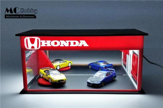 MC Hobby 1:64 Honda & RWB showrooms / garage with LED lighting - JDM Global Warehouse