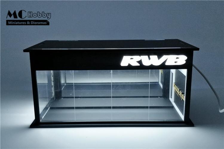 MC Hobby 1:64 Honda & RWB showrooms / garage with LED lighting - JDM Global Warehouse