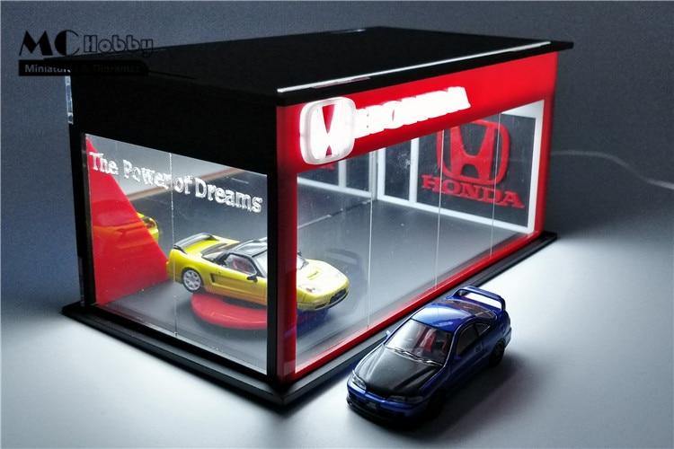 MC Hobby 1:64 Honda & RWB showrooms / garage with LED lighting - JDM Global Warehouse