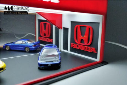 MC Hobby 1:64 Honda & RWB showrooms / garage with LED lighting - JDM Global Warehouse