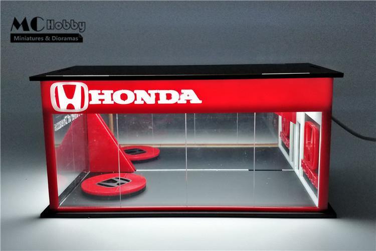 MC Hobby 1:64 Honda & RWB showrooms / garage with LED lighting - JDM Global Warehouse