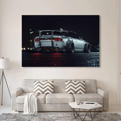 Nissan 180SX Rocket Bunny widebody canvas print wall art - JDM Global Warehouse