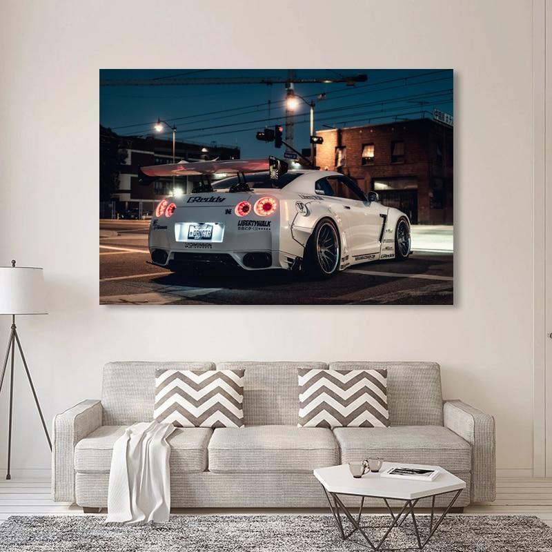 Nissan R35 GTR Liberty Walk canvas wall art - JDM Global Warehouse