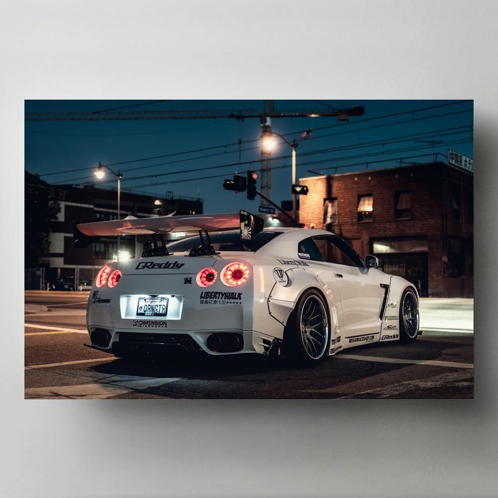 Nissan R35 GTR Liberty Walk canvas wall art - JDM Global Warehouse