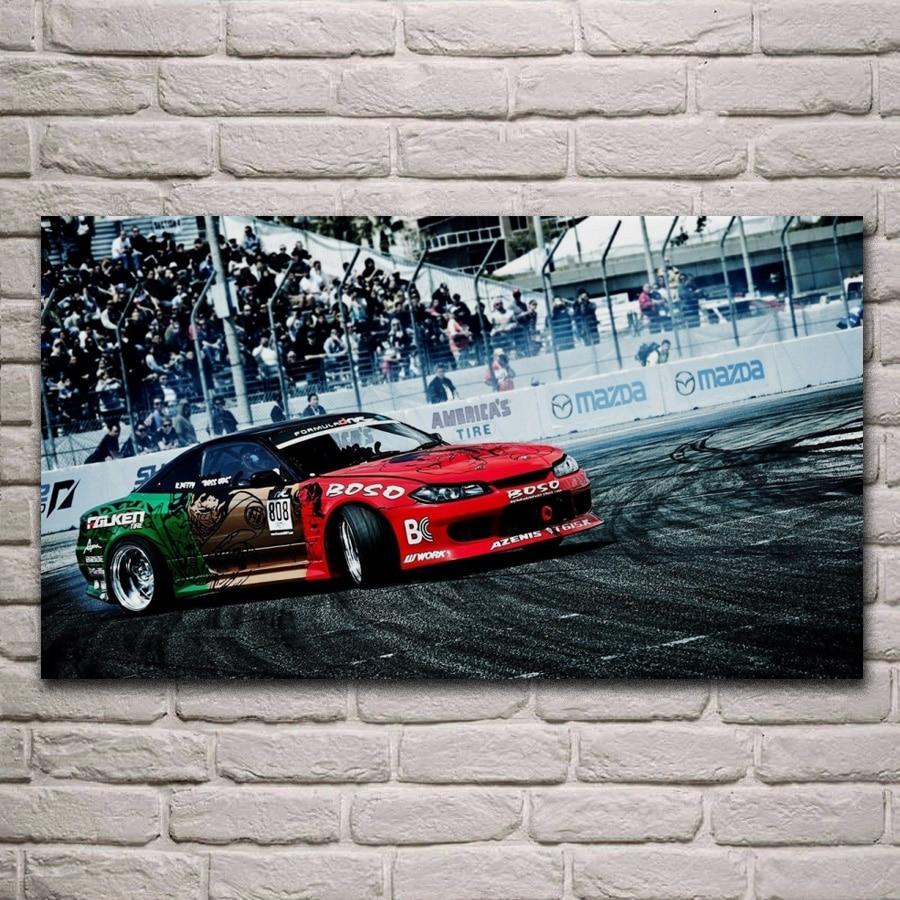 Nissan Silvia S15 Drift Car Fabric Printed Frameless Poster - JDM Global Warehouse