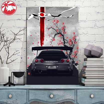 Nissan Skyline R32 GTR hanging wall art - JDM Global Warehouse