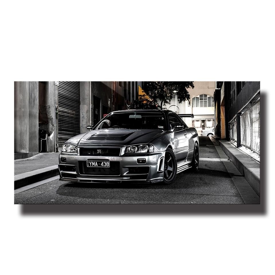 Nissan Skyline R34 GTR Canvas HD Printed Wall Art - JDM Global Warehouse