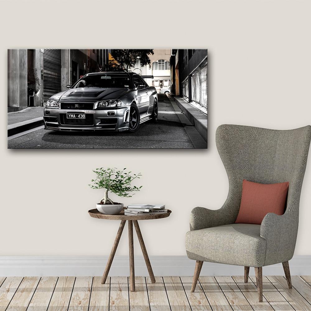 Nissan Skyline R34 GTR Canvas HD Printed Wall Art - JDM Global Warehouse