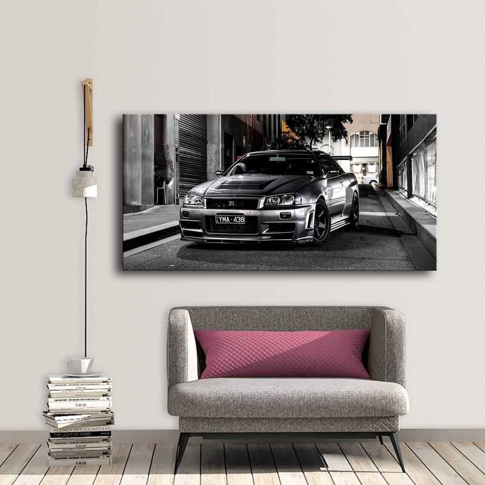 Nissan Skyline R34 GTR Canvas HD Printed Wall Art - JDM Global Warehouse