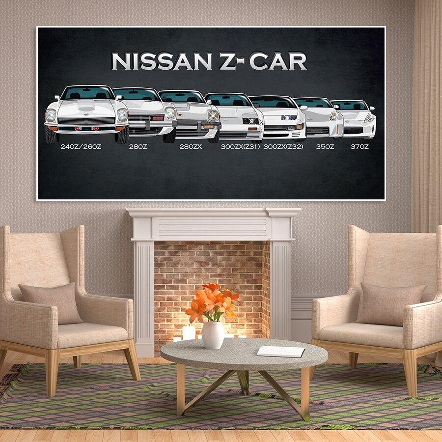 Nissan Z Generations wall art canvas print - JDM Global Warehouse